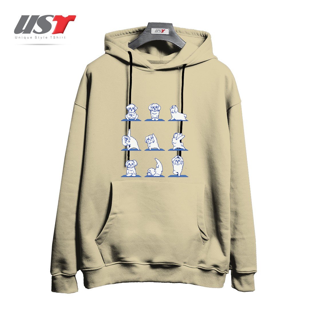 طرح MALTESE YOGA هودی اورسایزرنگ نخودی