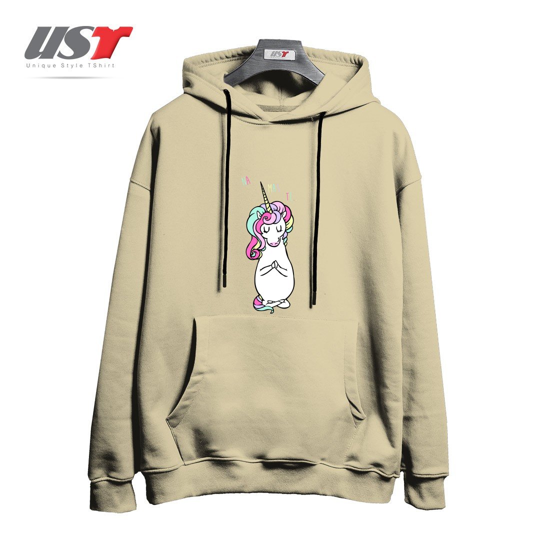 هودی اورسایز طرح NAMASTE UNICORN
