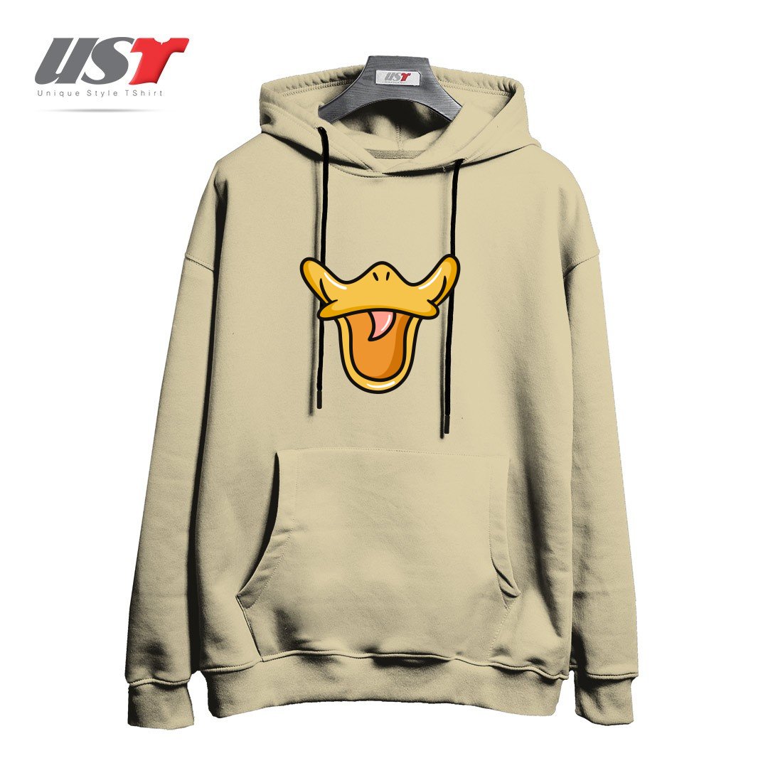 طرح DUCK FACE هودی اورسایزرنگ نخودی