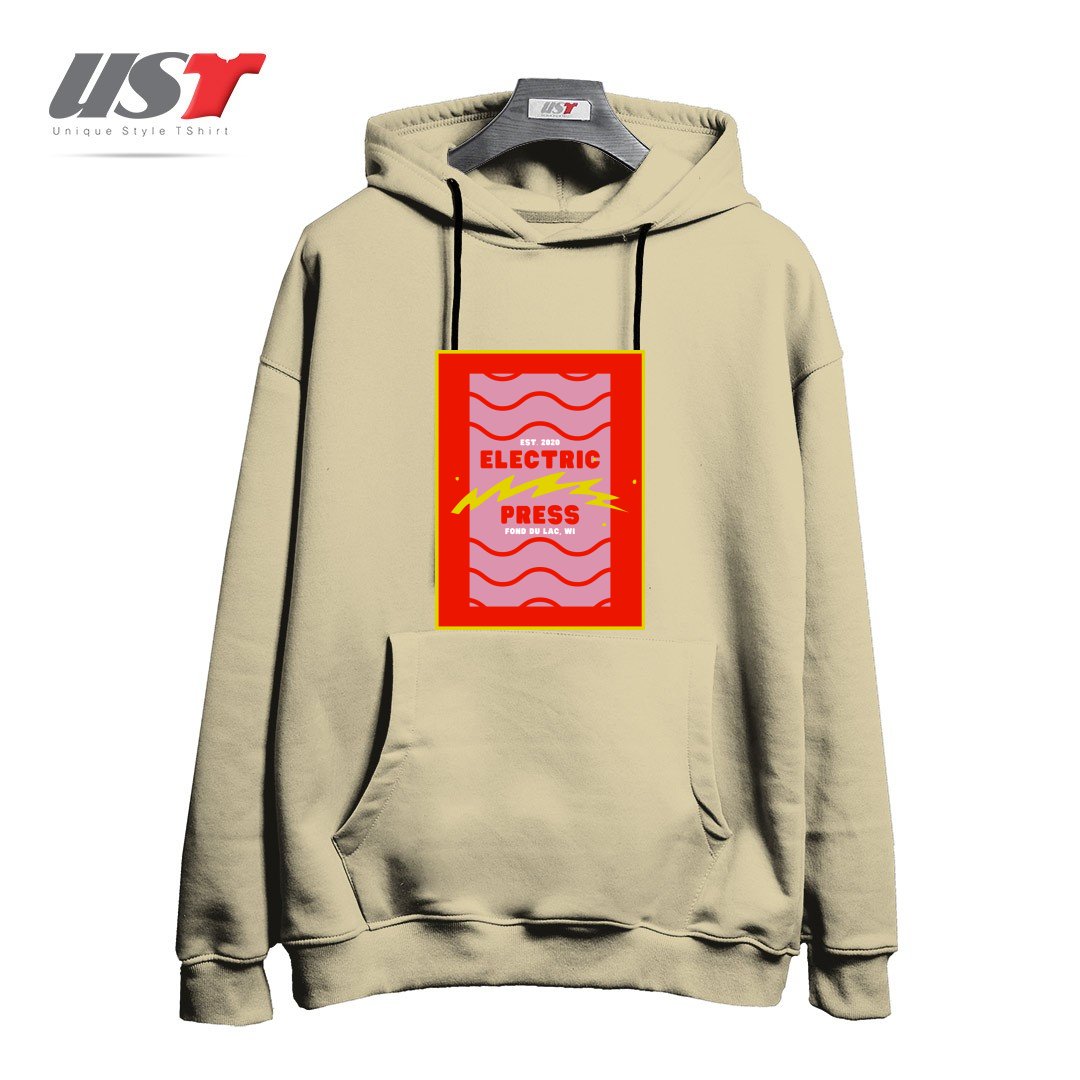 هودی اورسایز طرح ELECTRIC PRESS WAVE