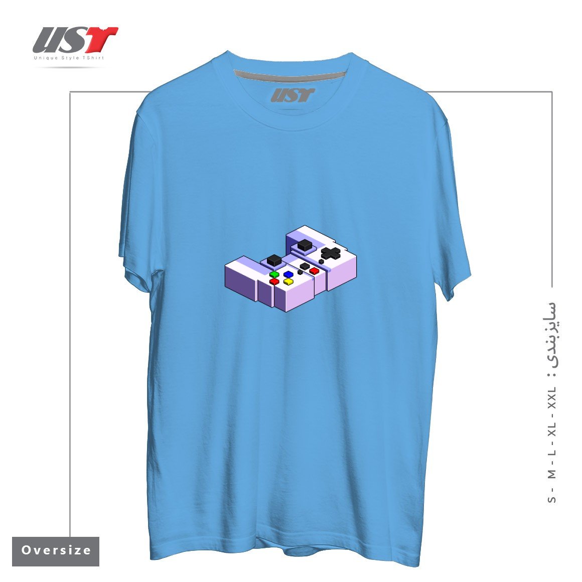 تیشرت اورسایز طرح GAME CONTROLLER PIXEL ART