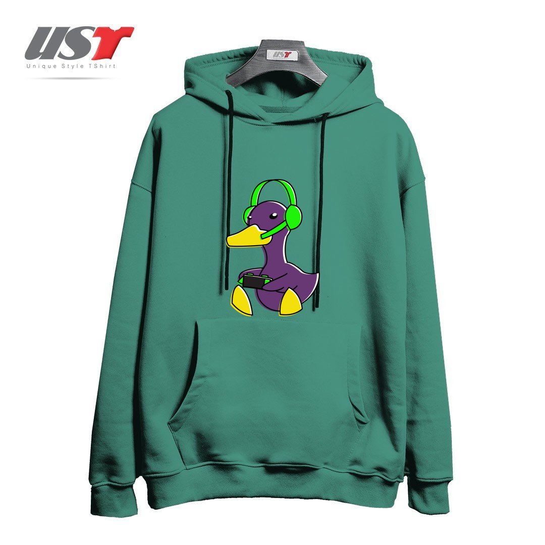 طرح META GAMING DUCK هودی اورسایزرنگ سبز سدری