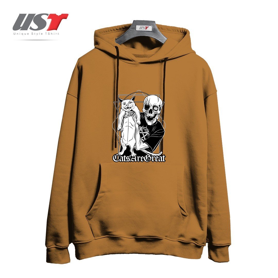 هودی اورسایز طرح CATS ARE GREAT