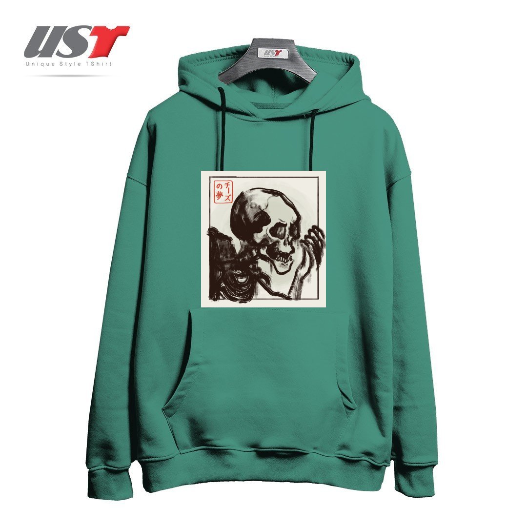 طرح EDO HORROR هودی اورسایزرنگ سبز سدری