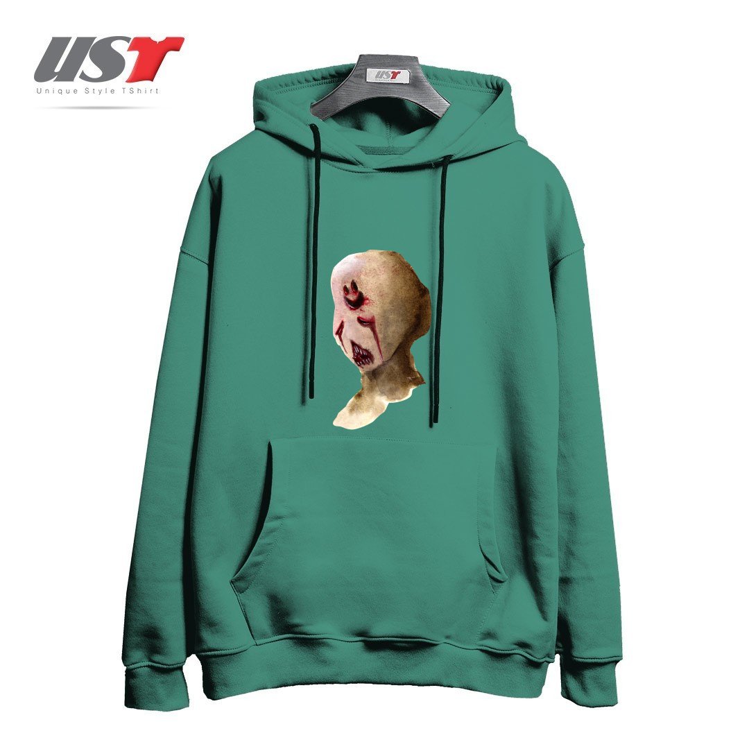 طرح HAPPY هودی اورسایزرنگ سبز سدری