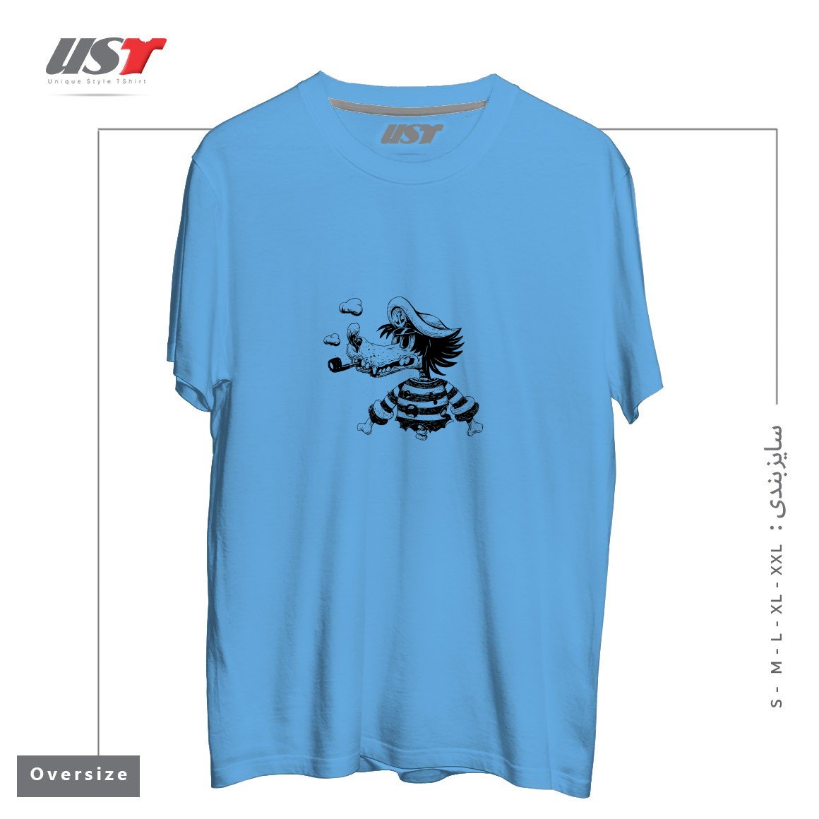 تیشرت اورسایز طرح NU POGODI! WOLF3211