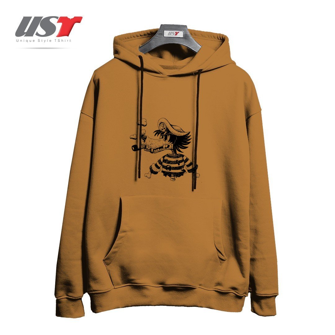 طرح NU POGODI! WOLF3211 هودی اورسایزرنگ نسکافه ای