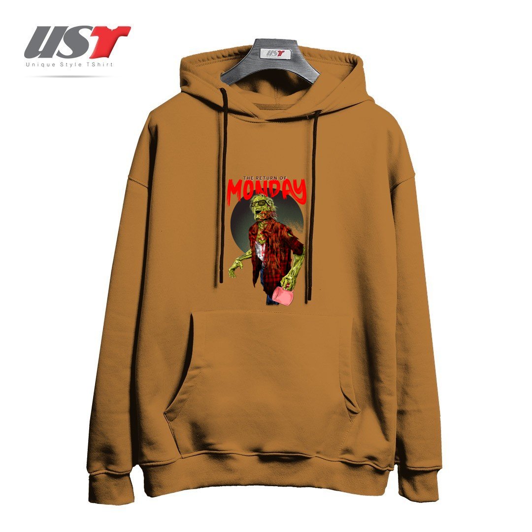 طرح THE RETURN OF MONDAY هودی اورسایزرنگ نسکافه ای