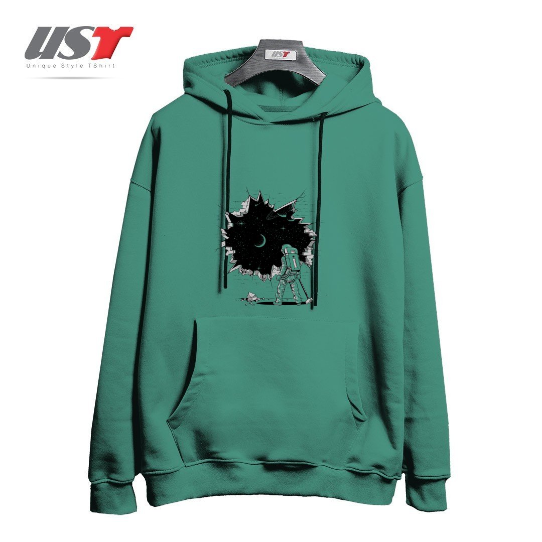 طرح BREAK ON THROUGH (TO THE OTHER SIDE) هودی اورسایزرنگ سبز سدری