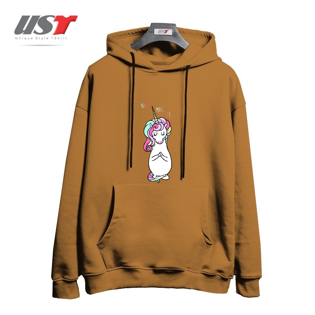 هودی اورسایز طرح NAMASTE UNICORN