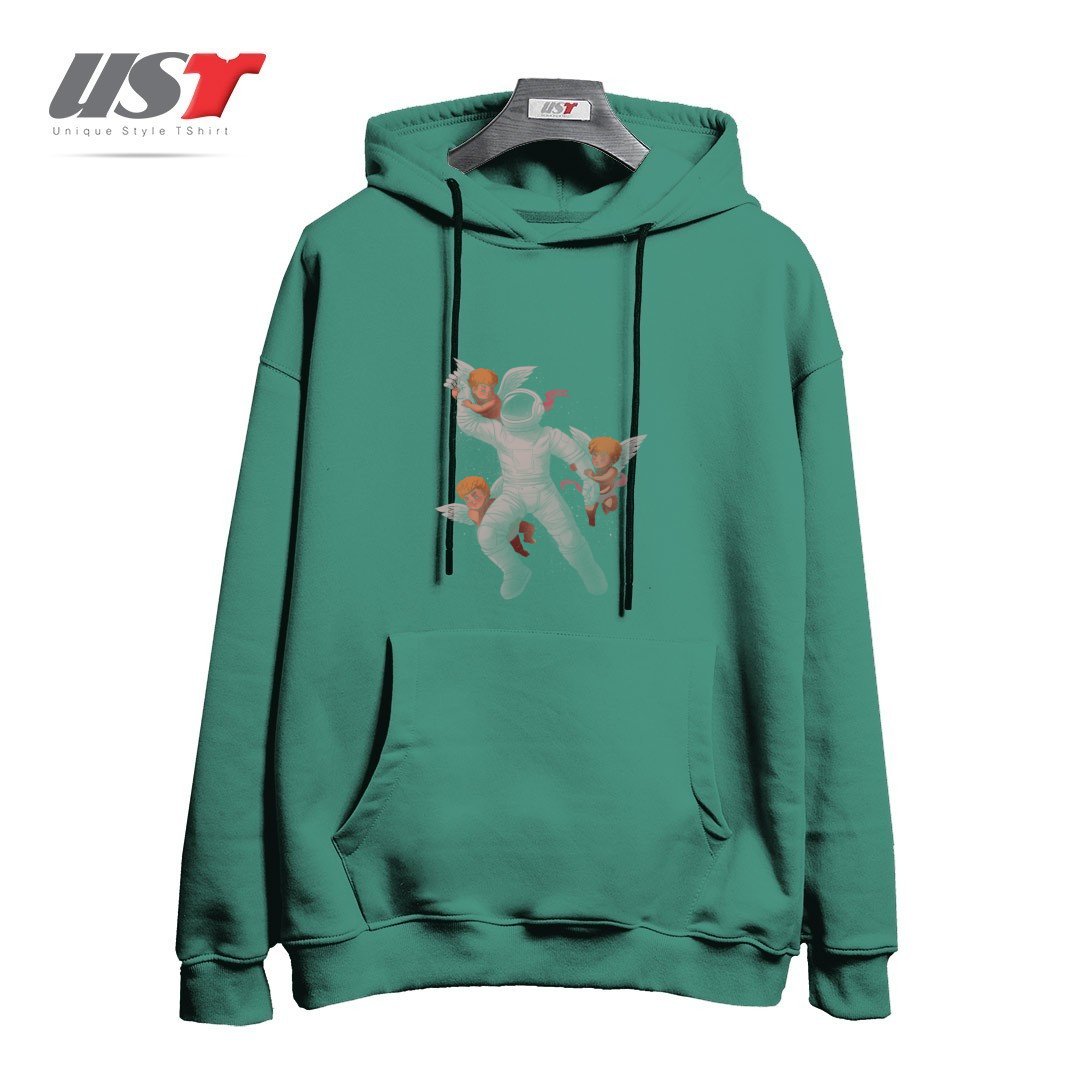 طرح CHERUBS ASTRONAUT هودی اورسایزرنگ سبز سدری