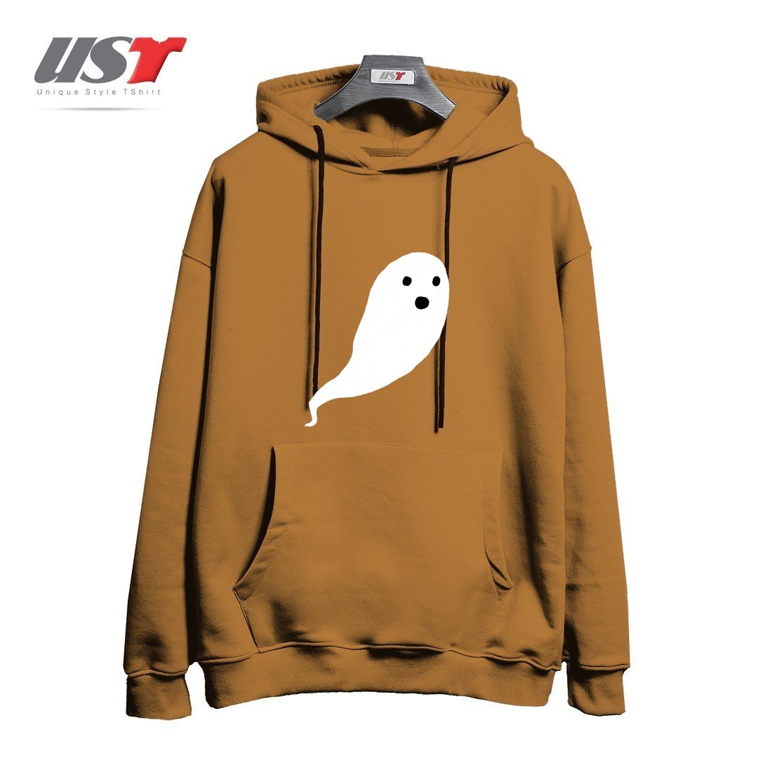 طرح GHOST PATTERN هودی اورسایزرنگ نسکافه ای