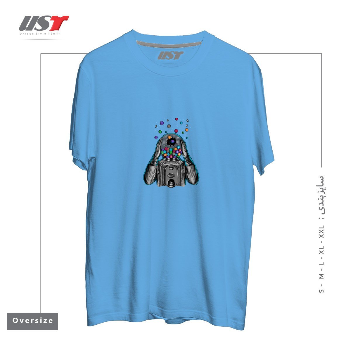 تیشرت اورسایز طرح SPACE1