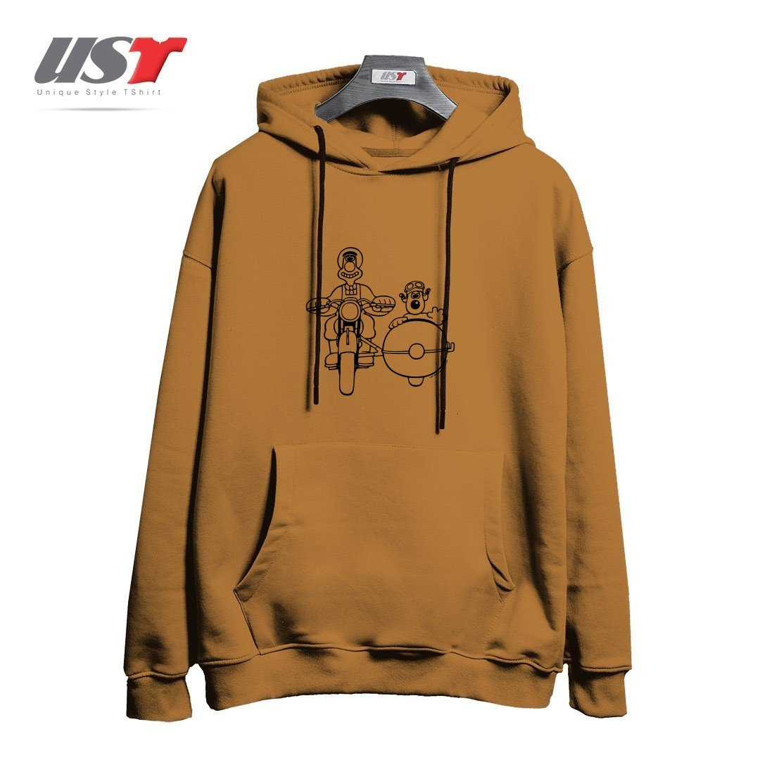 طرح RIDE ALONG هودی اورسایزرنگ نسکافه ای