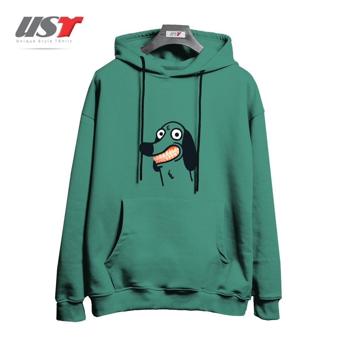 طرح SMILE هودی اورسایزرنگ سبز سدری