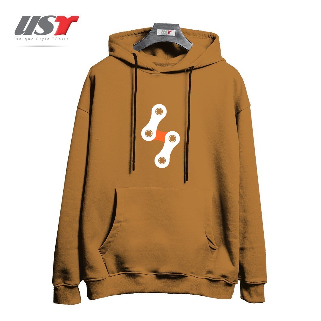 طرح BIKE BOLT - ORANGE هودی اورسایزرنگ نسکافه ای