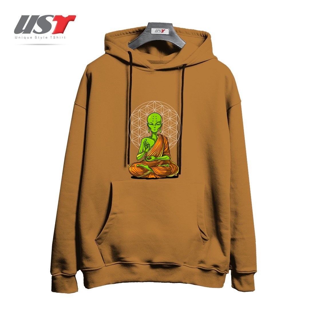 هودی اورسایز طرح SPACE ALIEN BUDDHA