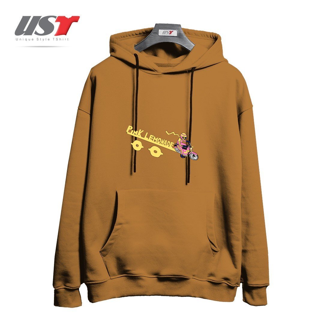 طرح RIDING THE LINE هودی اورسایزرنگ نسکافه ای