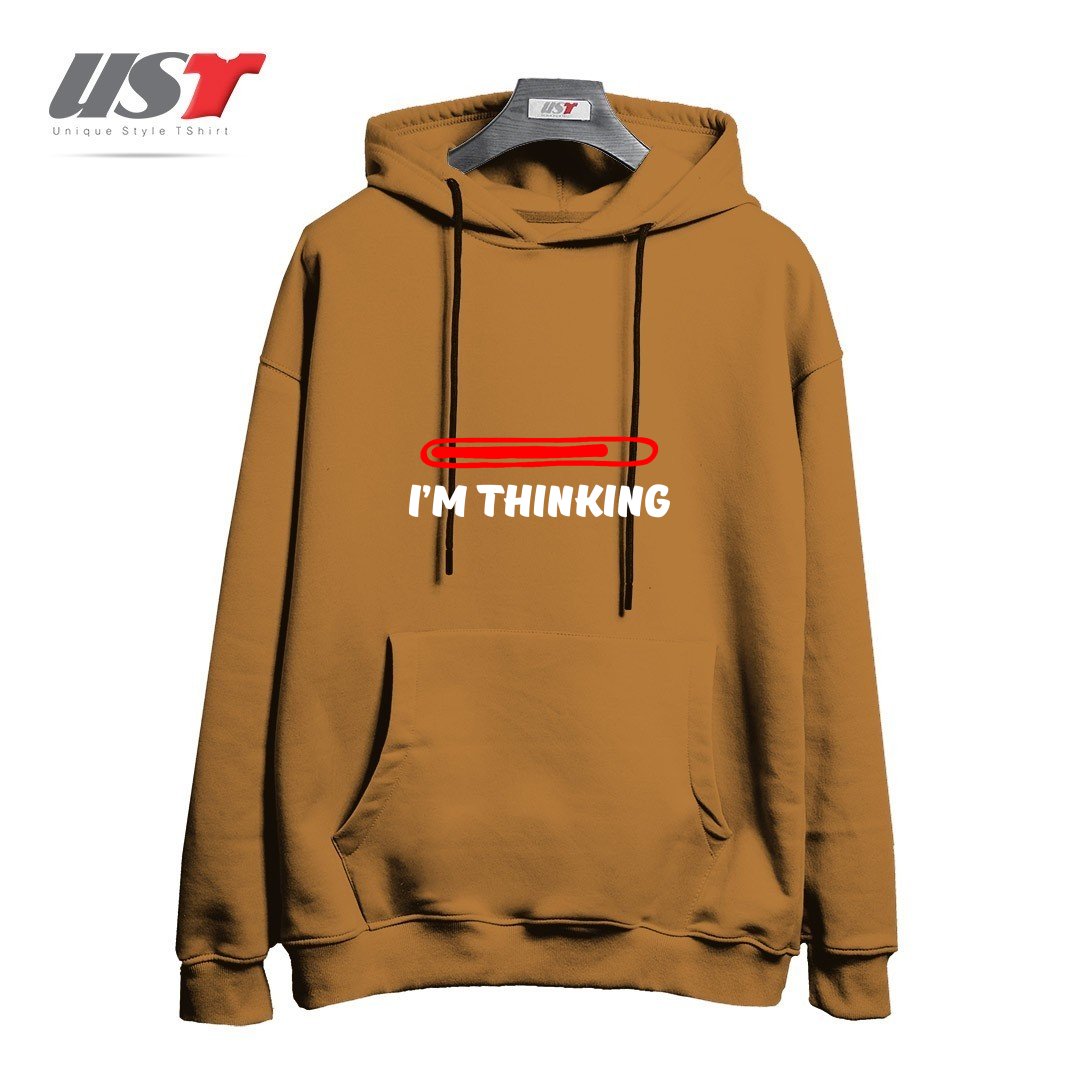 طرح I'M THINKING. COMPUTER LOVERS AND SLOW LOADING THINKERS.15514 هودی اورسایزرنگ نسکافه ای