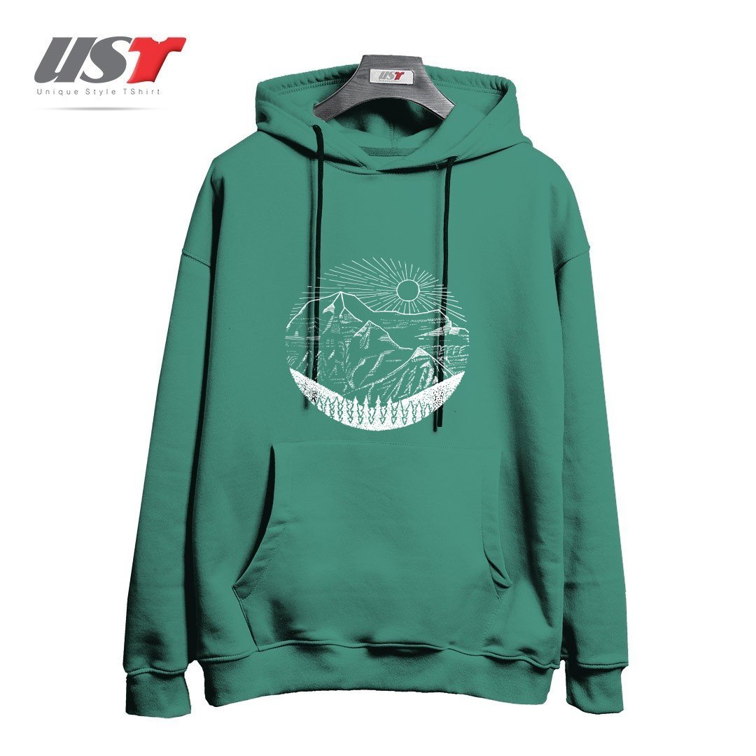 طرح MOUNT ROBSON24561 هودی اورسایزرنگ سبز سدری