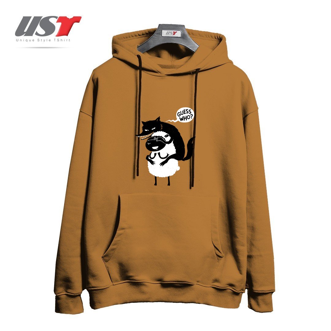 هودی اورسایز طرح GUESS WHO
