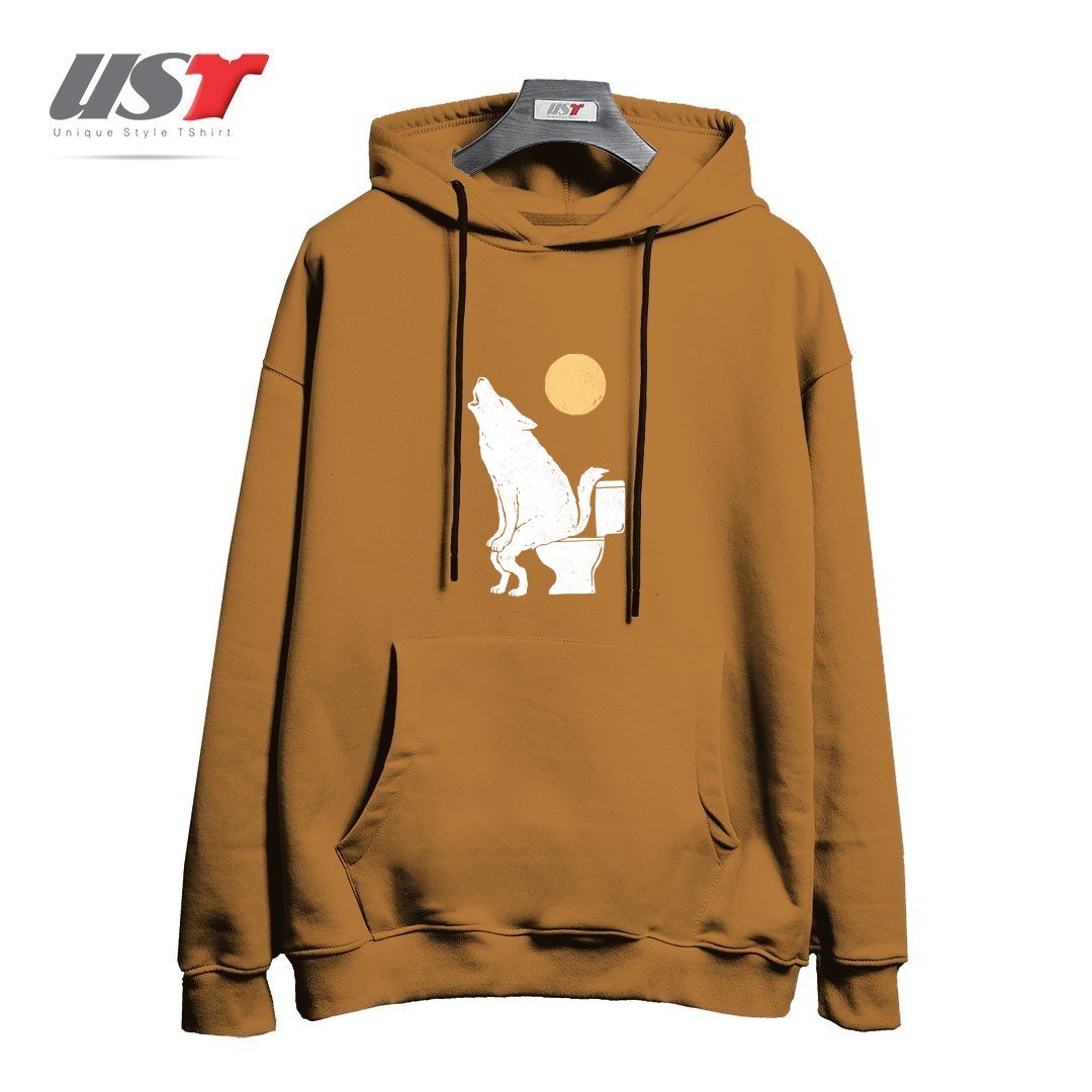 هودی اورسایز طرح HOWLING AT NIGHT