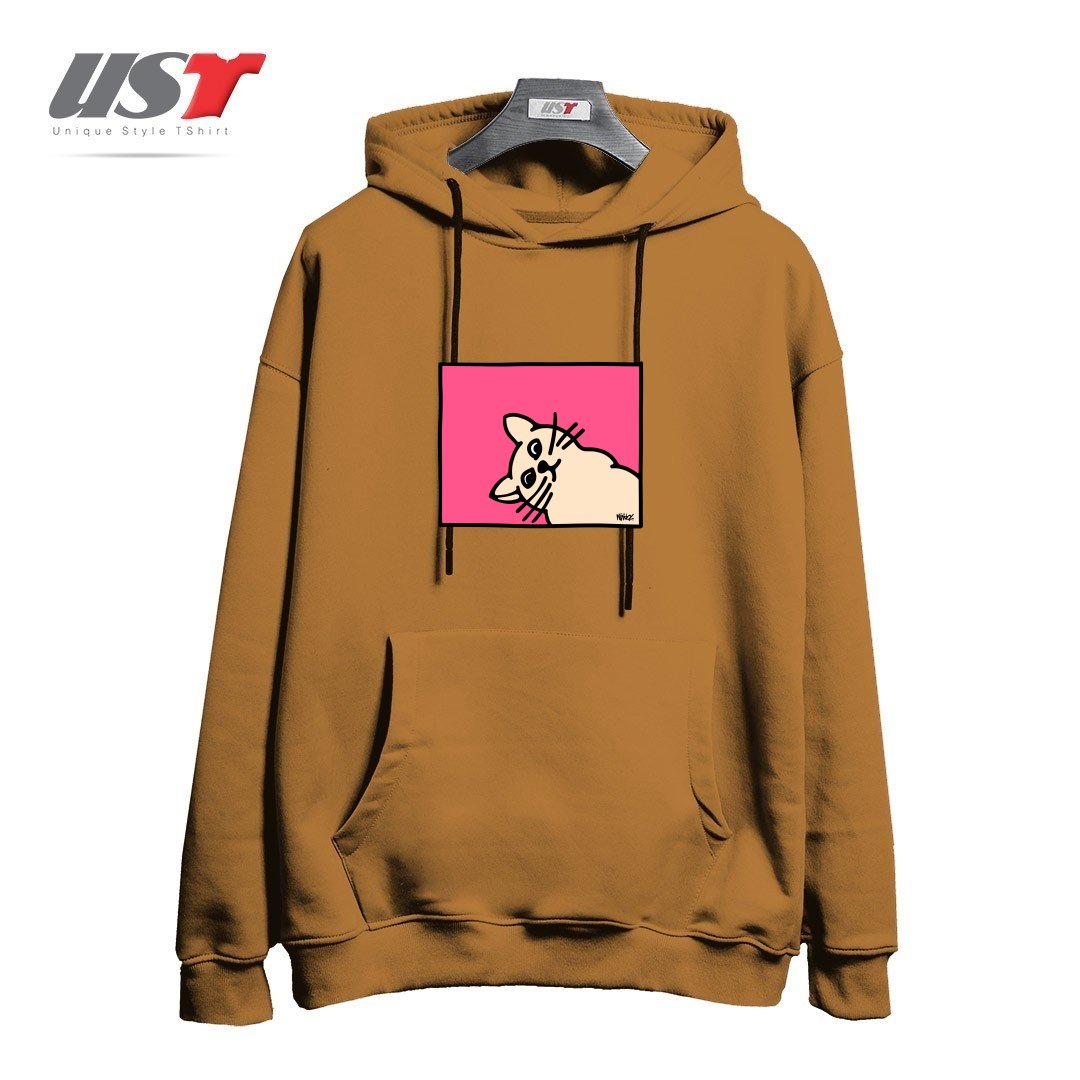 هودی اورسایز طرح STAY CURIOUS