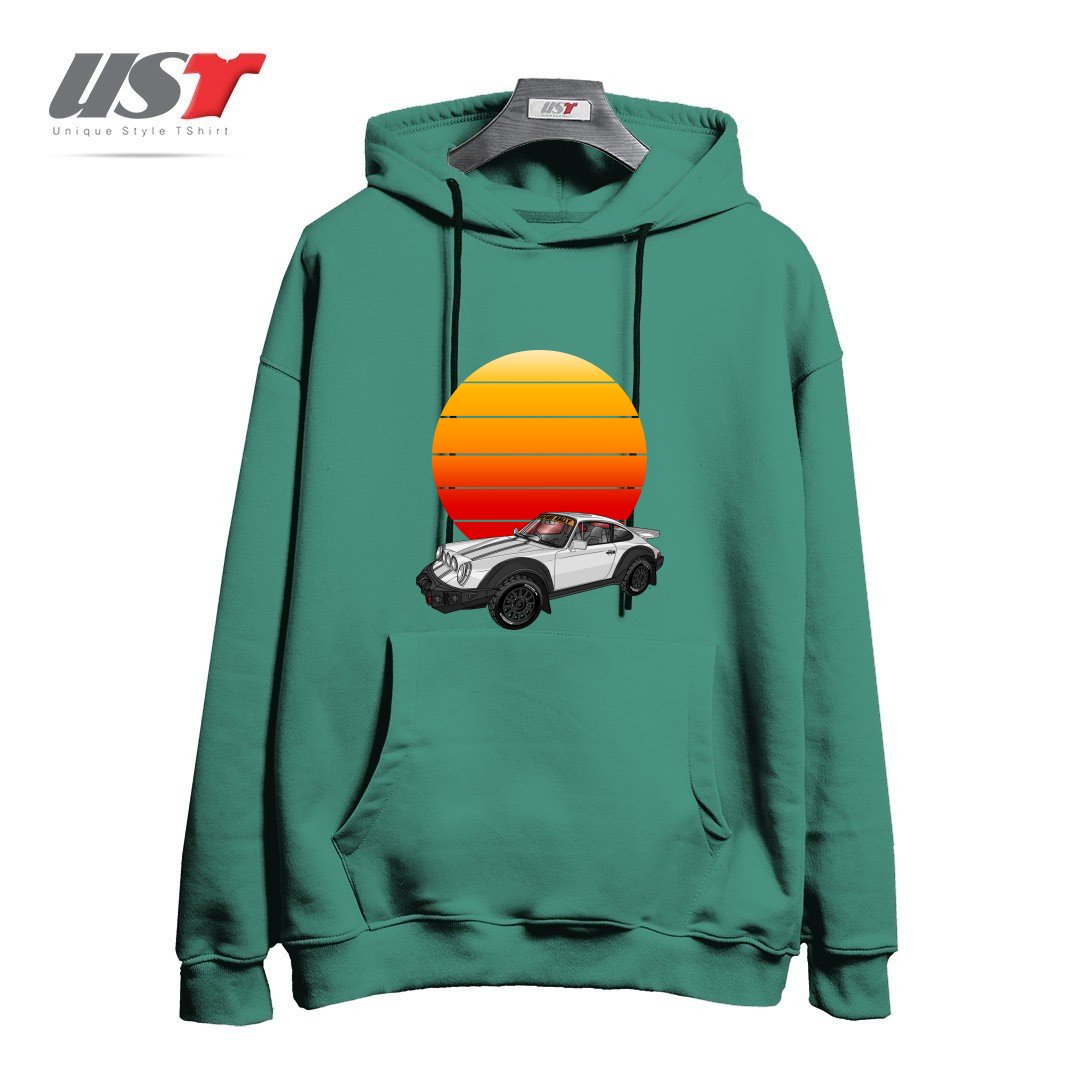 هودی اورسایز طرح 911 CARRERA SAFARI RALLY SPORTS CAR SUNSET