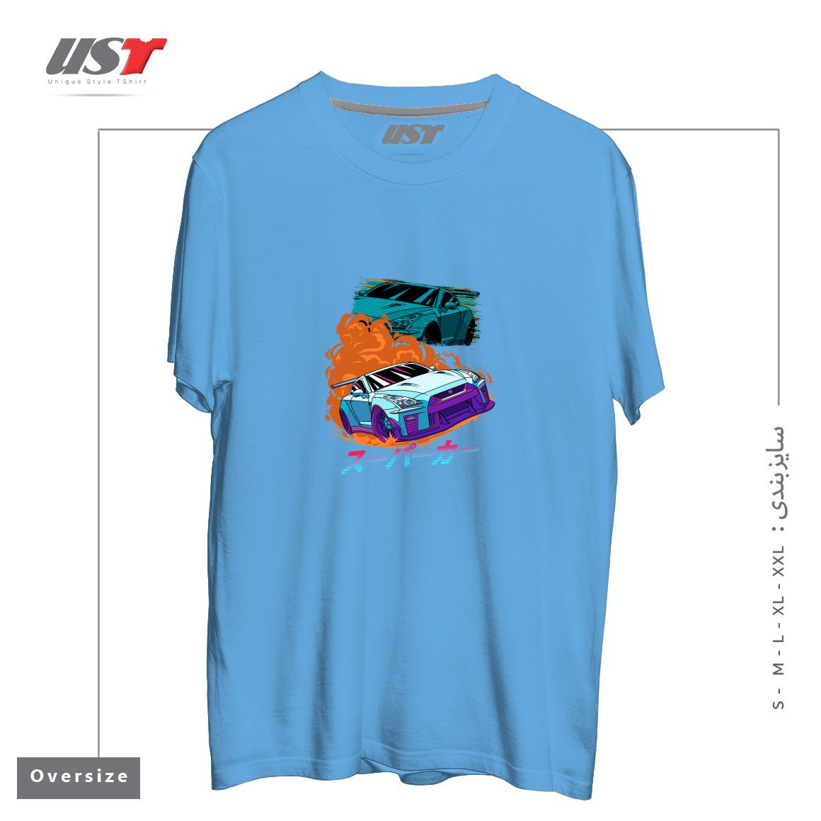 تیشرت اورسایز طرح JDM GT-R NIPPON STREET RACING CAR