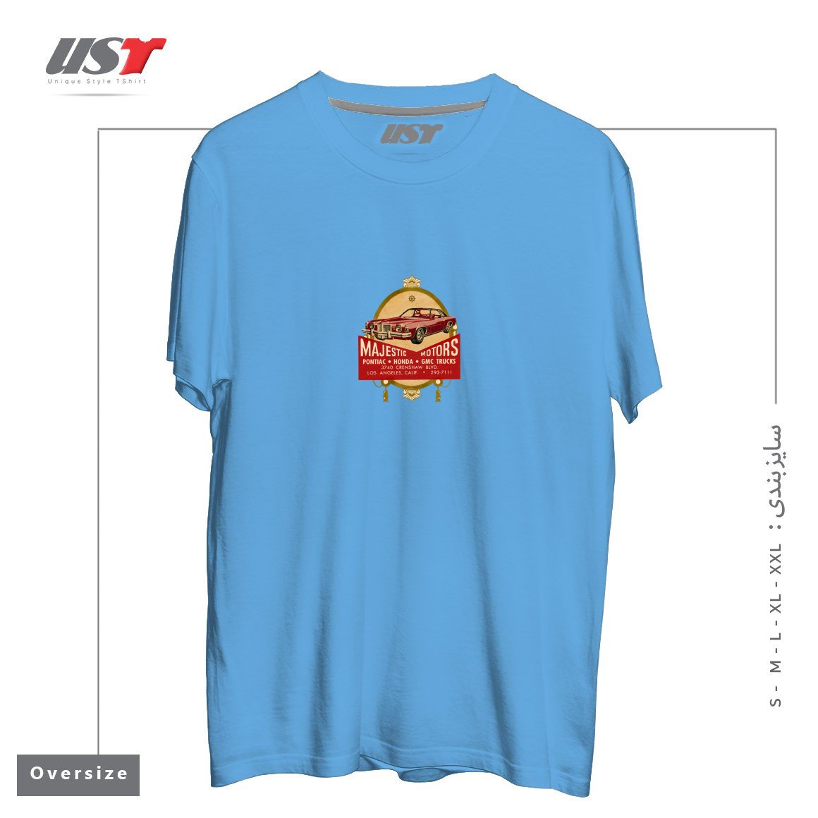 تیشرت اورسایز طرح VINTAGE AUTO DEALERSHIP LA