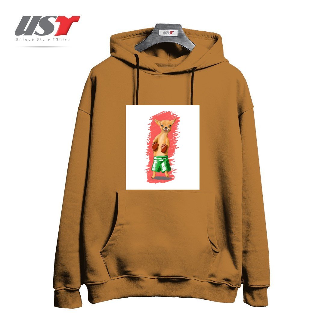 هودی اورسایز طرح BOXING CHIHUAHA