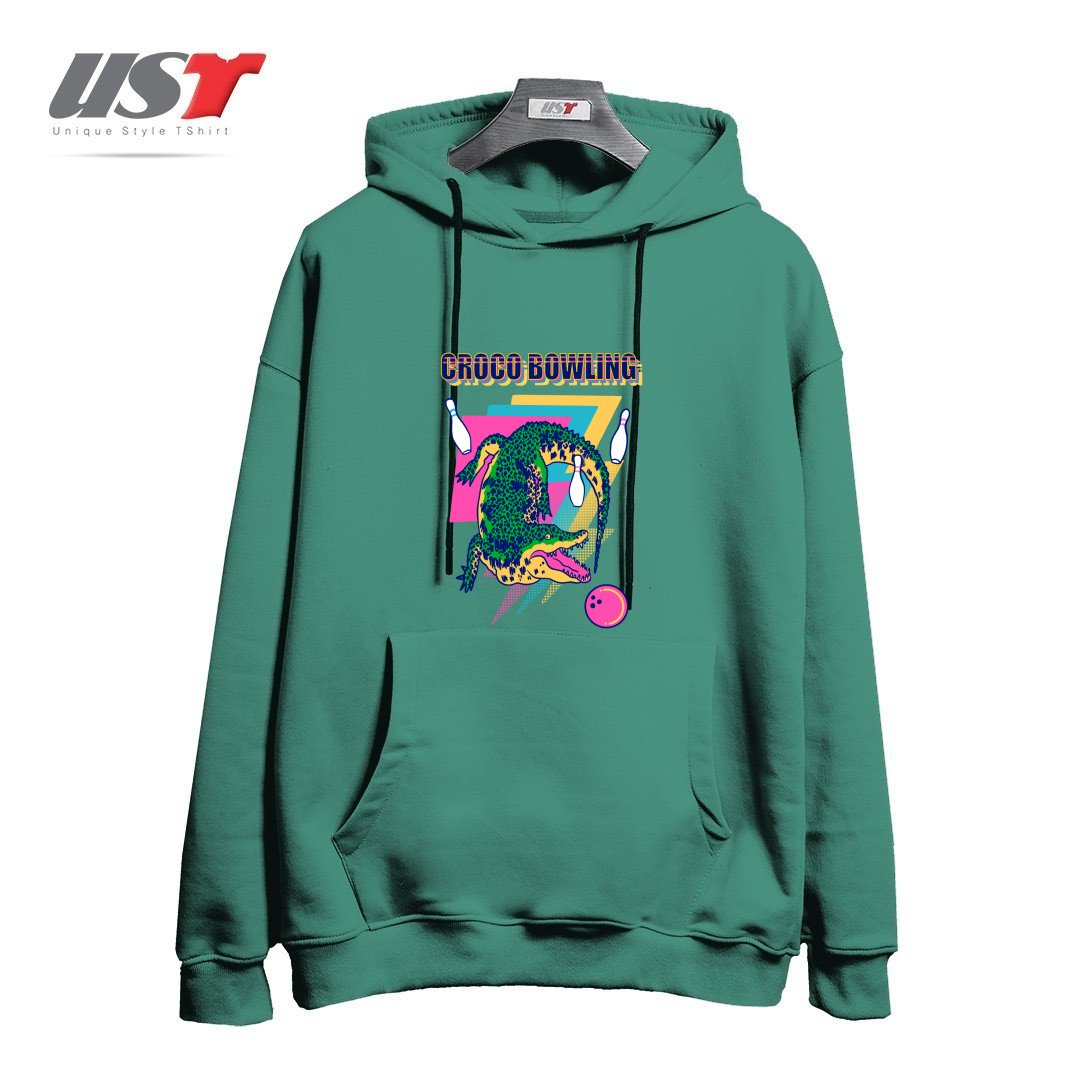 هودی اورسایز طرح CROCO BOWLING