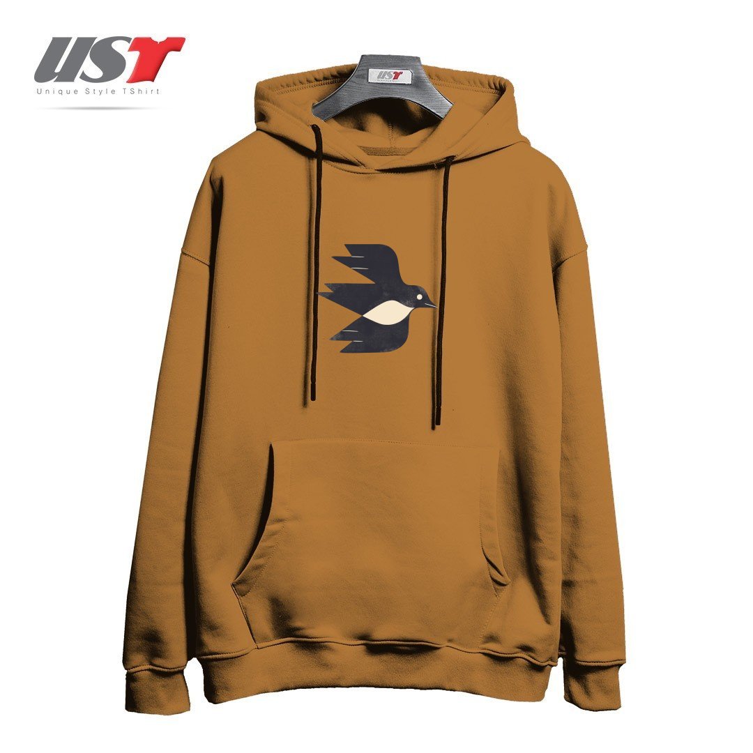 طرح MINIMAL BLACKBIRD NO. 2 هودی اورسایزرنگ نسکافه ای