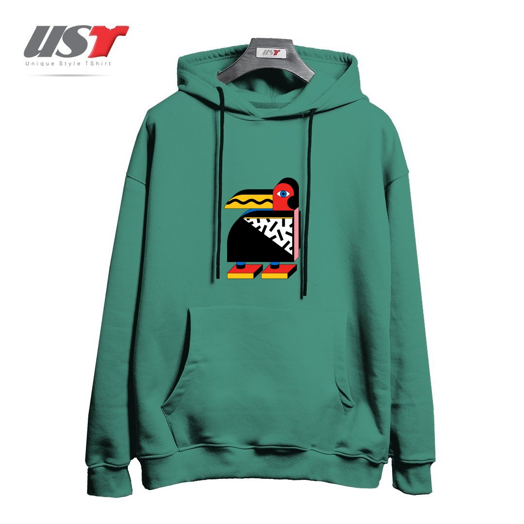 طرح TUCANO AMERICANO هودی اورسایزرنگ سبز سدری