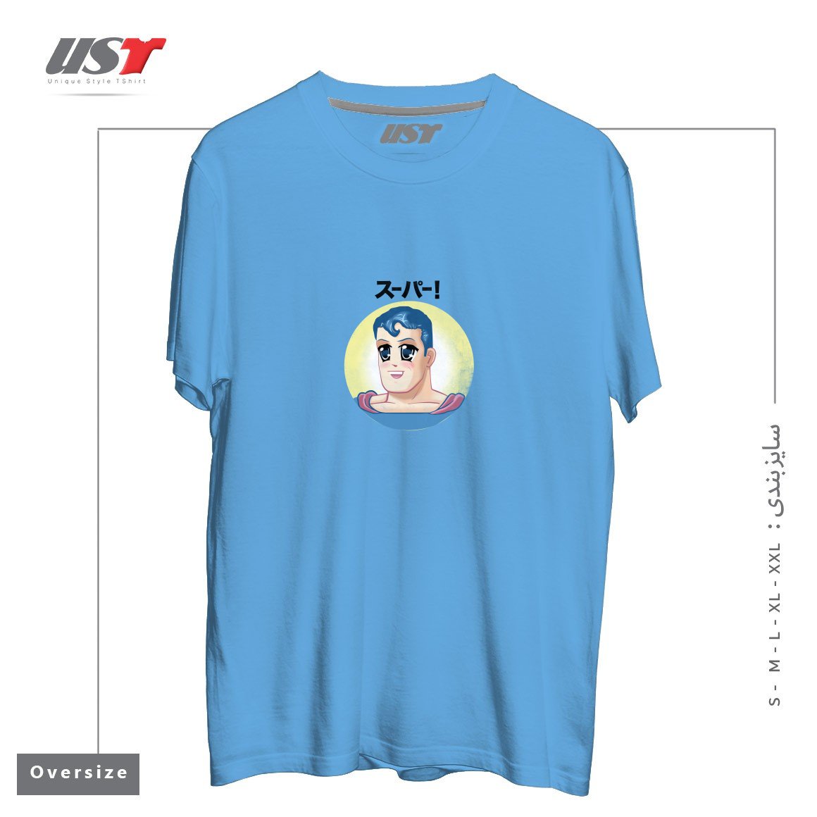 تیشرت اورسایز طرح super man