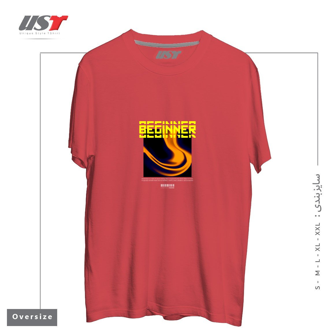 تیشرت اورسایز طرح typography 19