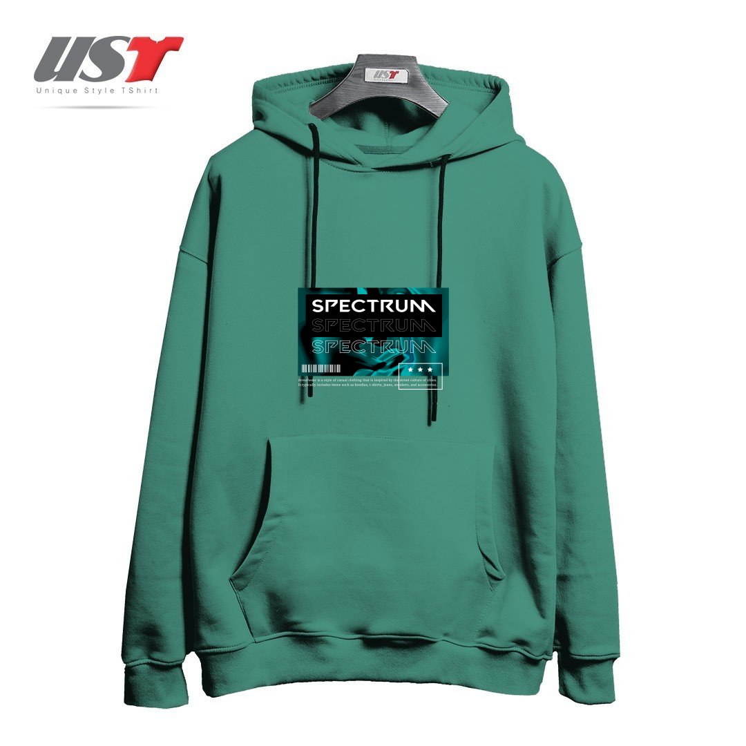 طرح typography 22 هودی اورسایزرنگ سبز سدری