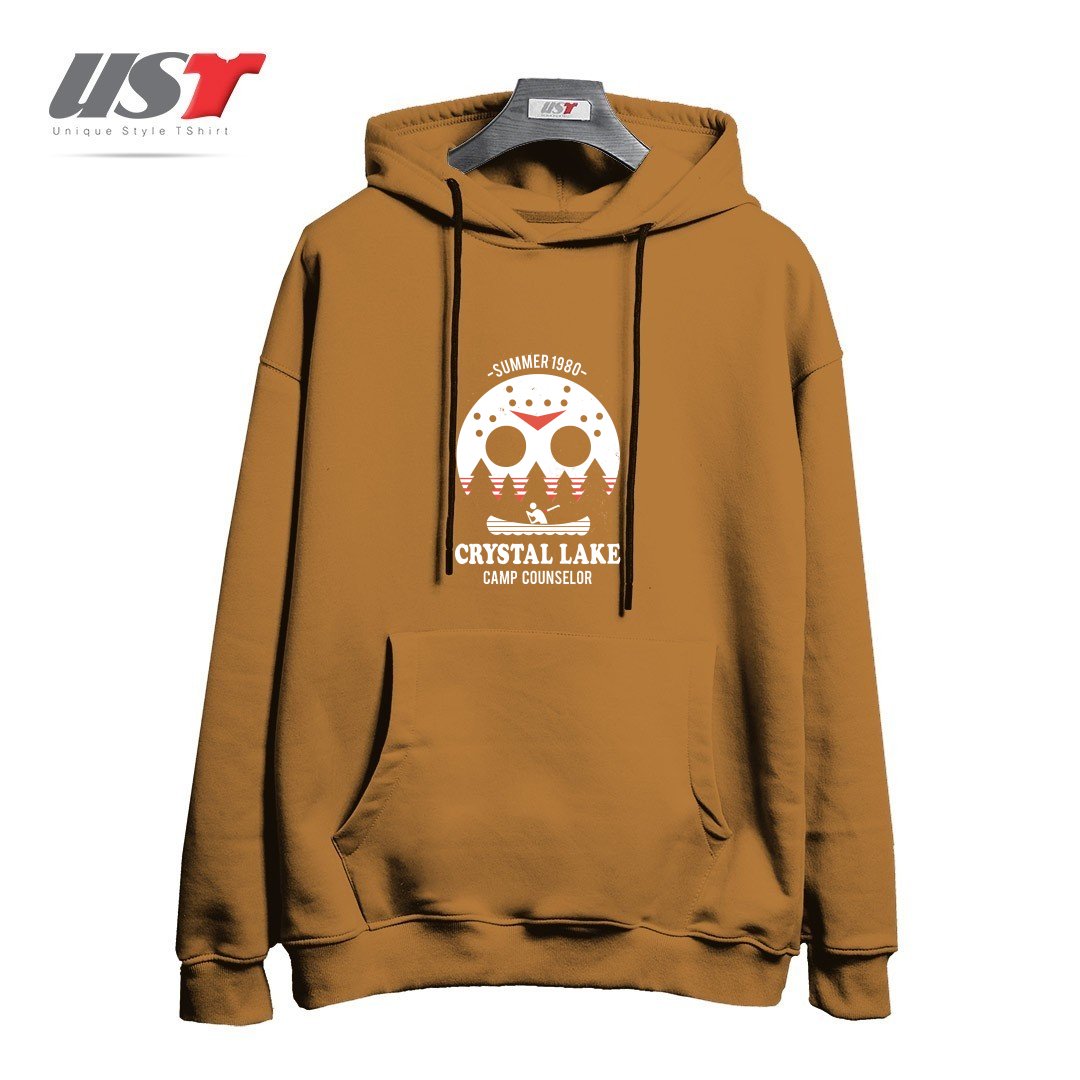 طرح CRYSTAL LAKE CAMP COUNSELOR هودی اورسایزرنگ نسکافه ای
