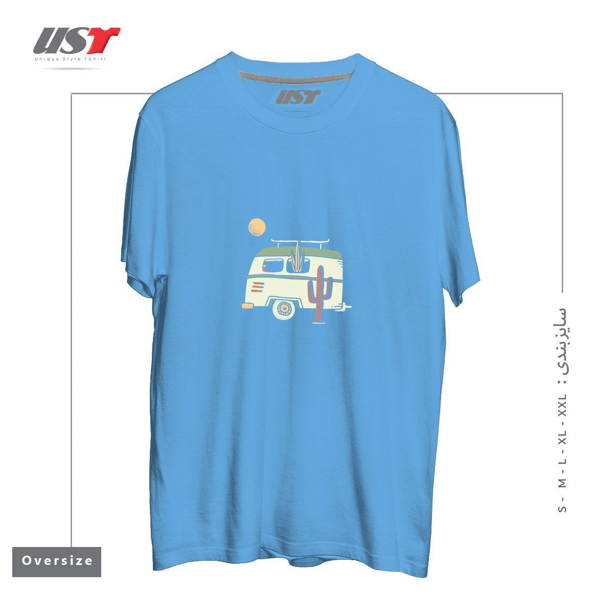 تیشرت اورسایز طرح VAN LIFE