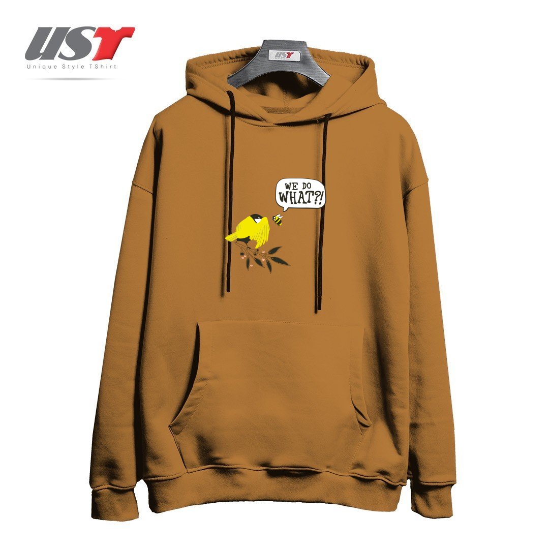 طرح BIRDS & THE BEES هودی اورسایزرنگ نسکافه ای