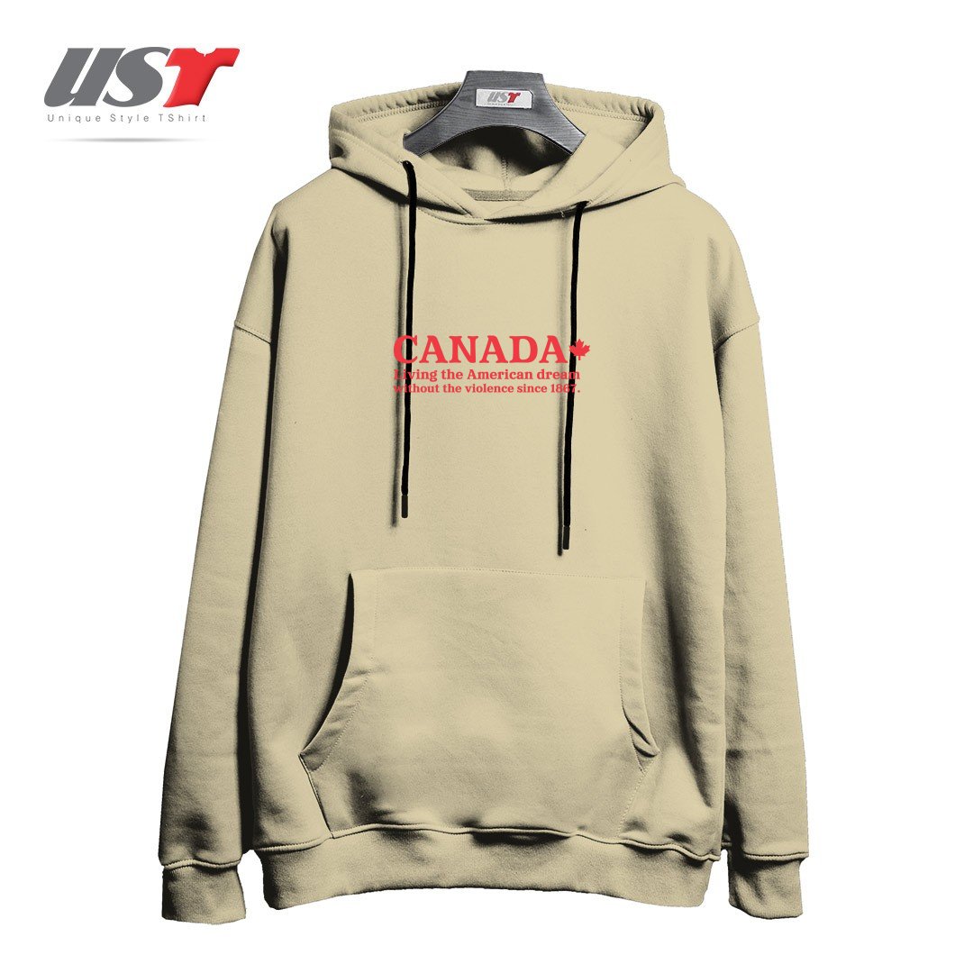 هودی اورسایز طرح CANADA LIVING THE AMERICAN DREAM...
