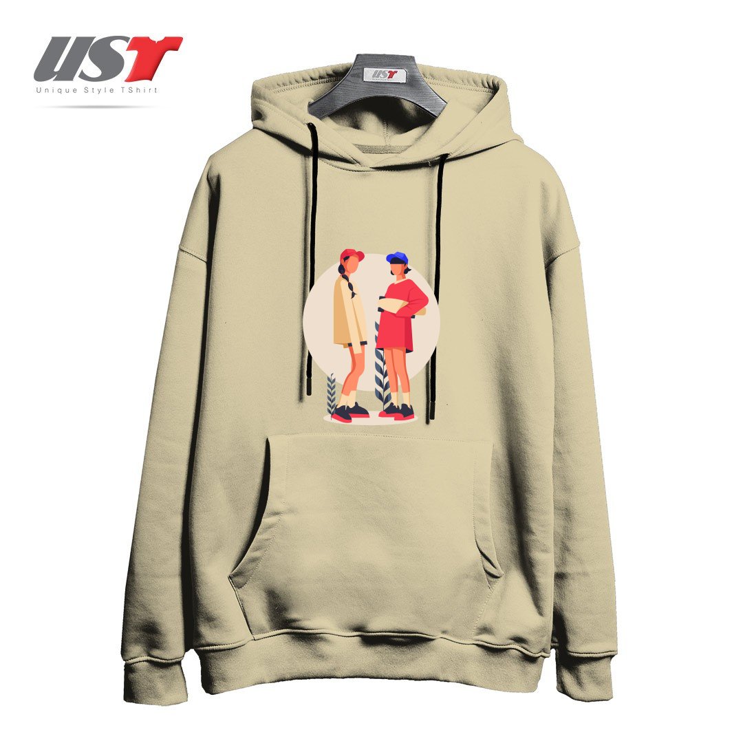 طرح Life Style19 هودی اورسایزرنگ نخودی