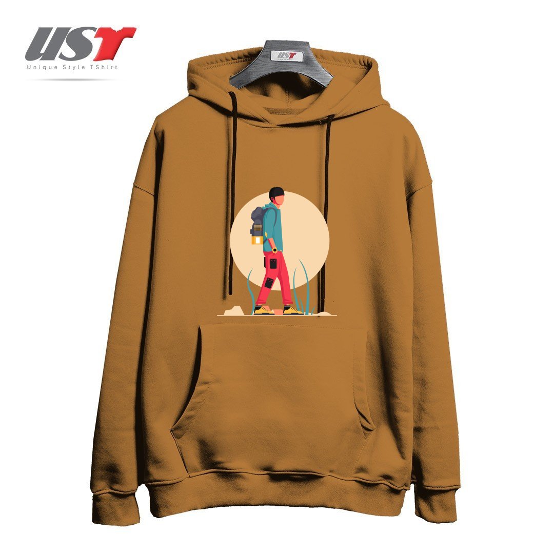 طرح Life Style35 هودی اورسایزرنگ نسکافه ای