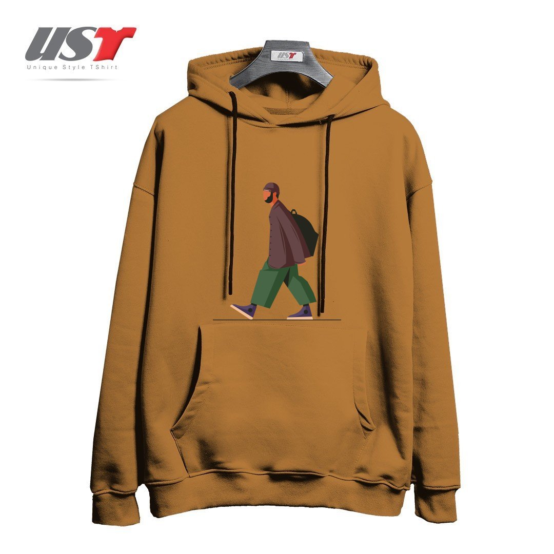 طرح Life Style37 هودی اورسایزرنگ نسکافه ای