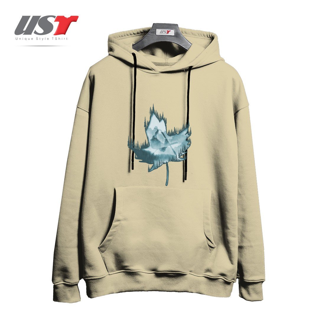 طرح MY SKI AND SNOW ART هودی اورسایزرنگ نخودی