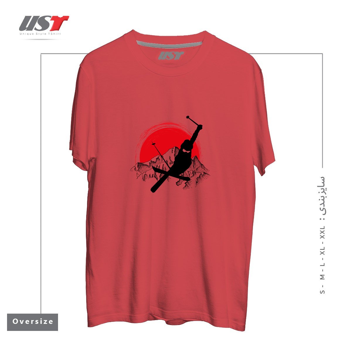 طرح MY SKI AND SNOW ART7 تیشرت اورسایزرنگ ماتیکی