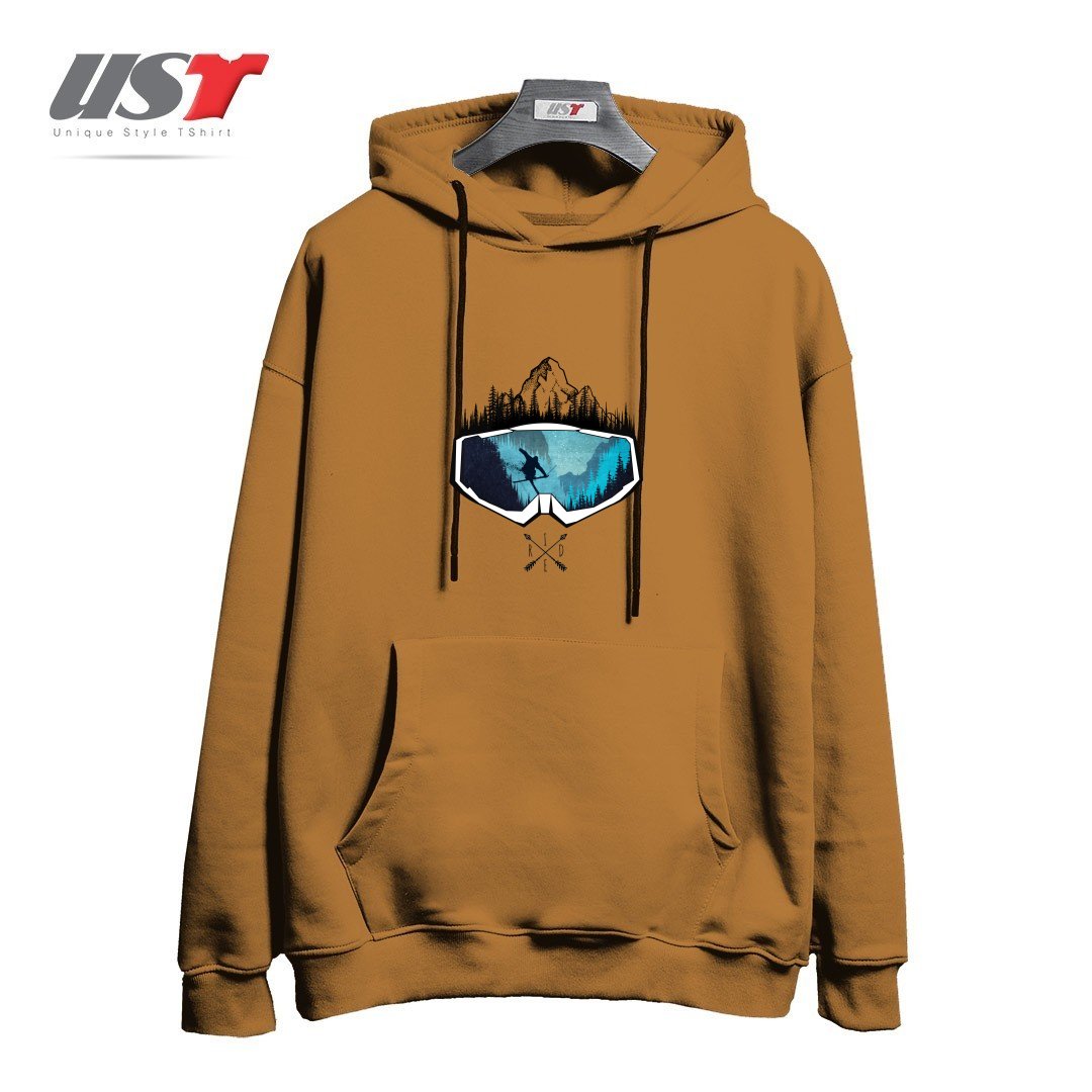 طرح MY SKI AND SNOW ART451 هودی اورسایزرنگ نسکافه ای