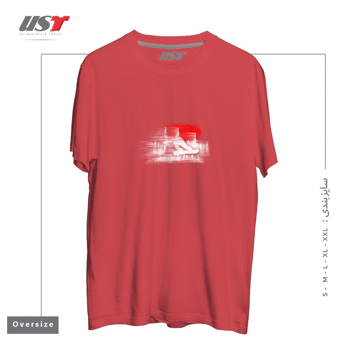 تیشرت اورسایز طرح MY SNOWBOARD ART