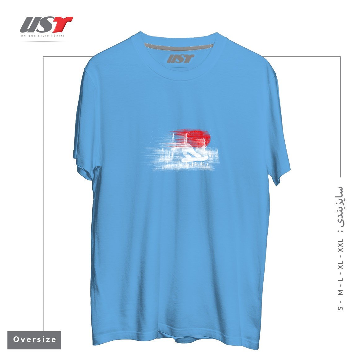 تیشرت اورسایز طرح MY SNOWBOARD ART