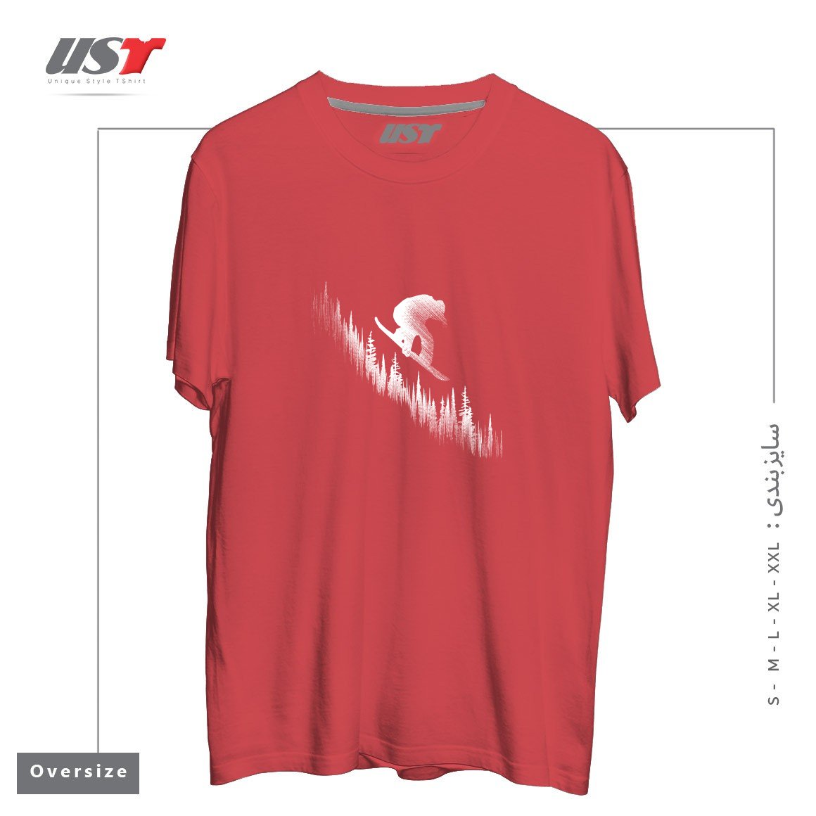 طرح MY SNOWBOARD ART2 تیشرت اورسایزرنگ ماتیکی